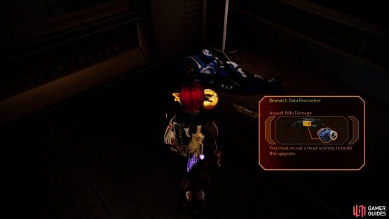 You can also score an Assault Rifle Damage upgrade by examining the gear of a dead Blue Suns mercenary.