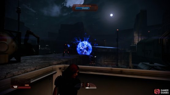 Use Overload to take down the shields protecting drones,