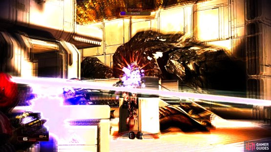 Harbinger possesses barriers and armor, and can attack with biotics - when he&rsquo;s assuming control of a lesser Collector, dish out as much damage as possible.