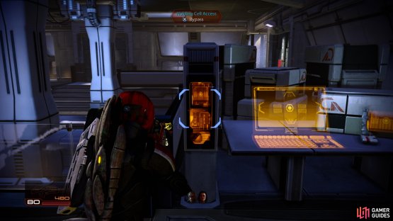 When the mercs are dead, hack a &ldquo;Holding Cell Access&rdquo; console to trigger the next wave.