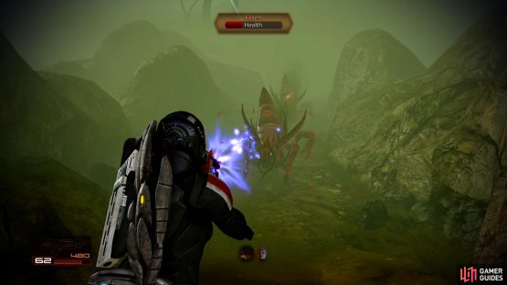 As you explore the planet you’ll encounter numerous Klixen - easy enough to dispatch, as they have no secondary defenses,