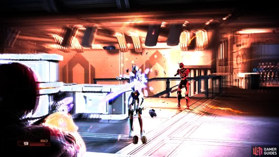 Fight your way through more LOKI Mechs until you make it off the station.