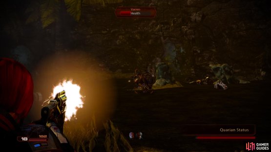 then fend off waves of hungry varren looking to snack on said quarian.