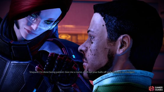 then keep throwing your weight around to gain more intel while interrogating Elias.
