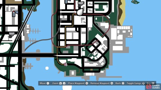 Head to the marked location on the map
