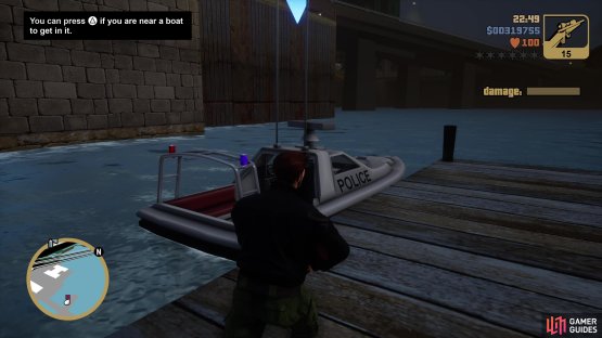 Take the Police Boat from the dock