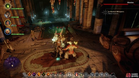As a melee class, be sure to maintain a flank on Alexius to maximise damage and avoid his frontal AoE.