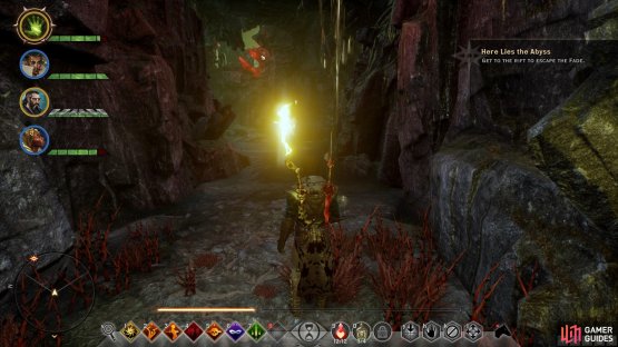 Follow the Divine through the Fade once you have investigated all items.