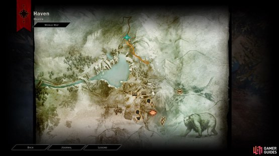The location of the Logging Stand on the Haven map.