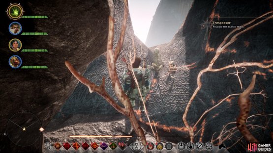 Interact with the skeleton to take the map and begin the hidden quest.
