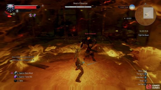 You can use &ldquo;Active Shield&rdquo; to knock the Beast off balance,