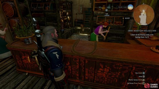 Seek out various Gwent players throughout Toussaint,