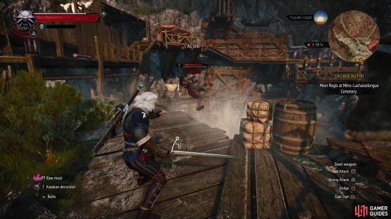 A well-placed Aard can send enemies flying off ledges,
