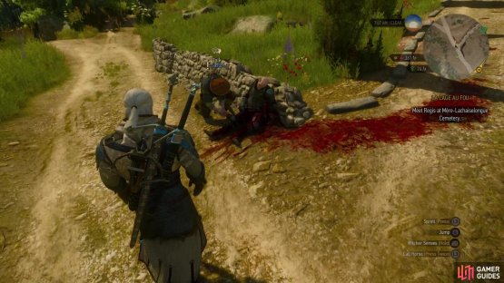 Along a road east of Francollarts you&rsquo;ll find a man named Gaston tending to a corpse.