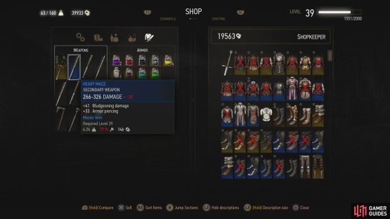 and selling the weapons they drop.