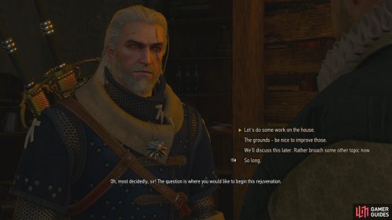 after which you can talk to him to upgrade your estate.