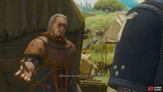 Accept the contract to clear out the nearby cave from the Wine Merchant,