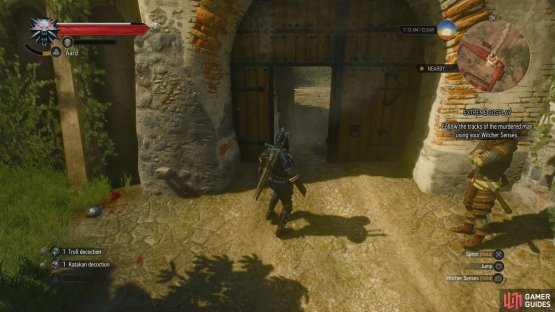 Open the door with Aard,
