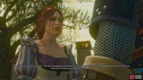and Matilda de Vermentino, rival vineyard owners vying for control of Belgaard. - both in need of a Witcher.