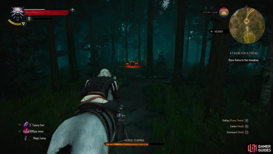 then promptly beat her in a horse race - chivalry means nothing compared to EXP!