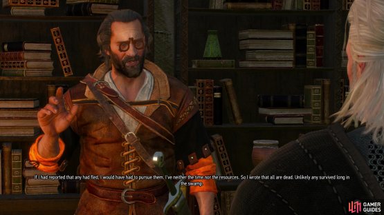 then find Quartermaster Eggebracht to get him to tell you the truth about why the soldier is missing.
