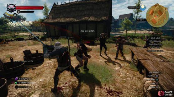 You can pick a fight with them, pay them off or lie about the King of Beggars to scare them off.
