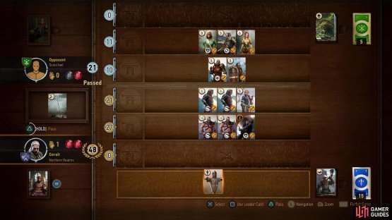 then play a game of Gwent with him to win his unique card.