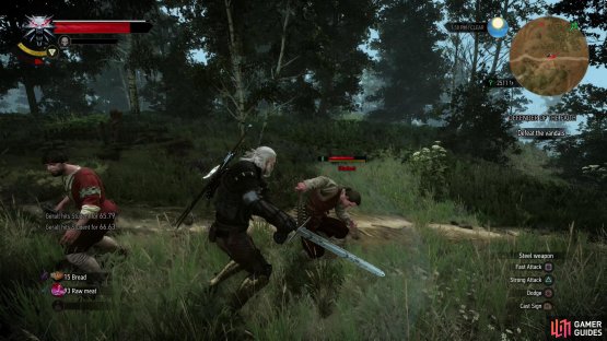 but you can switch to weaponry to put them down faster.