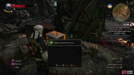 Find a chest near a Rock Troll&rsquo;s shelter to obtain the diagram for the Enhanced Griffin Armor.