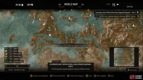 The location of the Enhanced Griffin Armor diagram on the map.