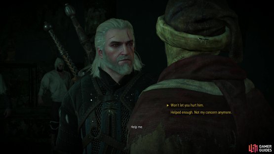 then, once the curse has lifted, either abandon Yontek to his ungrateful fellows, or defend Yontek.