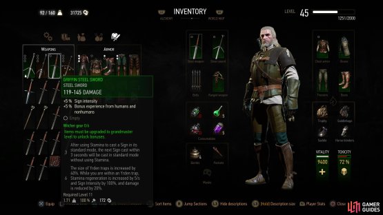 then get some craftsman to create the Griffin set armor and swords for you - it&rsquo;s a massive ugprade!