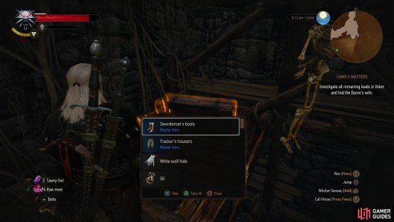 Search the interior of Hindhold, including some scaffolding, to find a variety of chests, 