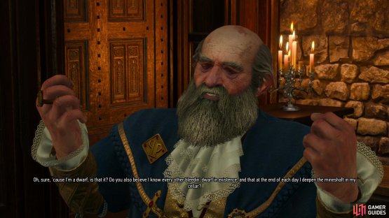 Challenge Vimme Vivaldi to a game of Gwent and after protesting he&rsquo;ll relent,