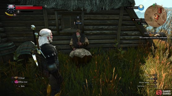 Find the soothsayer - called an &ldquo;Old Sage&rdquo; - in Benek, far to the east of Crow&rsquo;s Perch.