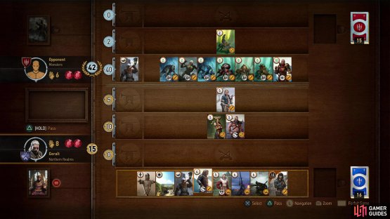 Be wary of his Muster cards, which, along with his leader ability, can put a lot of power on the board.