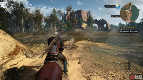 Ride to the Nilfgaardian Garrison northwest of White Orchard,