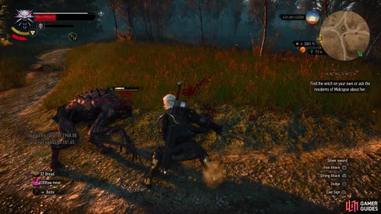 Alghouls are a more typical threat, but their claws can deal grievous damage, their spines must be countered with Axii and their howls can disrupt Quen, making them troublesome foes.