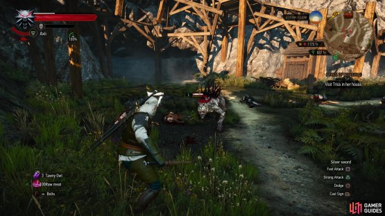 Be sure to use Axii to calm the Alghouls whenever they enter their rage state.