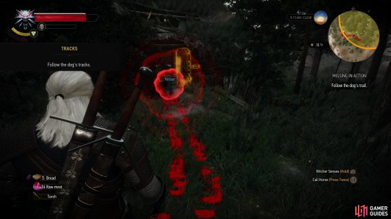 When you find the right shield, Bastien&rsquo;s hound, Hussar, will lead you to a hut in the woods,
