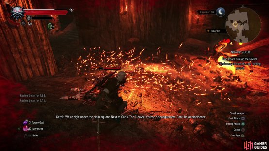 after which you&rsquo;ll descend into a pit full of hungry rats - Igni will suffice here.