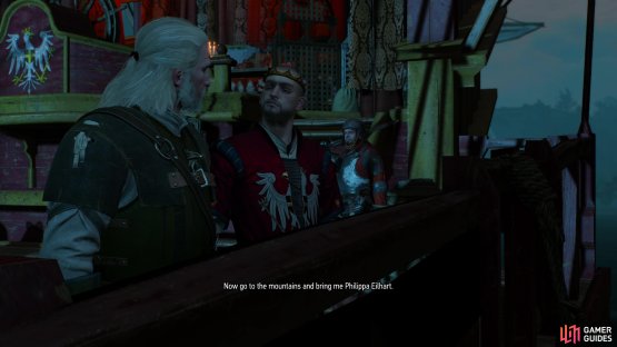 Meet with Radovid and he&rsquo;ll give you a clear, simple command - bring him Philippa Eilhart.