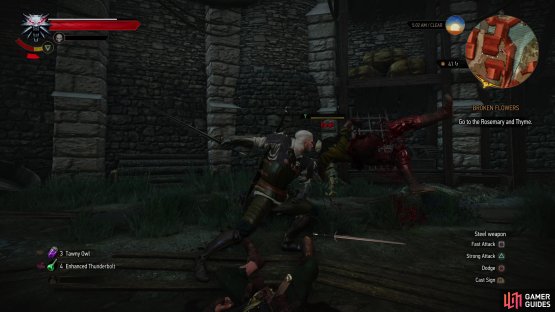 If you leave the merchant to his fate, he&rsquo;ll be cross with you later, so either kill the Bandits,