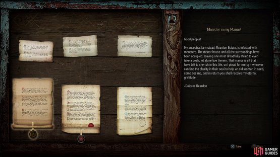 You can start &ldquo;The Fall of House Reardon&rdquo; by picking up the notice &ldquo;Monster in my Manor!&rdquo;,