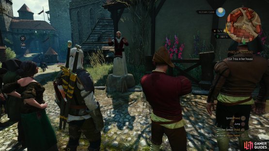 East of Hierarch Square you’ll find a Preacher rousing up a crowd at Geralt’s expanse.