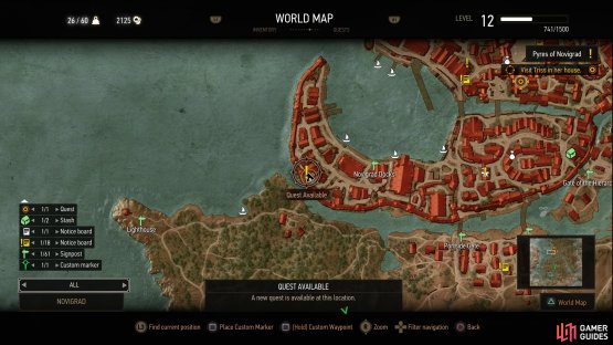 Head to the southwestern edge of the Novigrrad Docks district,