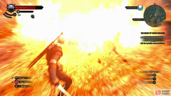 Safely ignite some poisonous gas to disperse it temporarily,