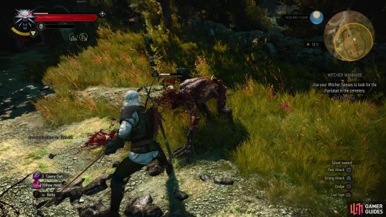 Head back to the cemetery east of Lindenvale and kill a Ghoul, 