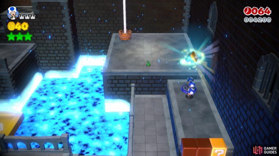 You will need Toad in order to get the Stamp in this level
