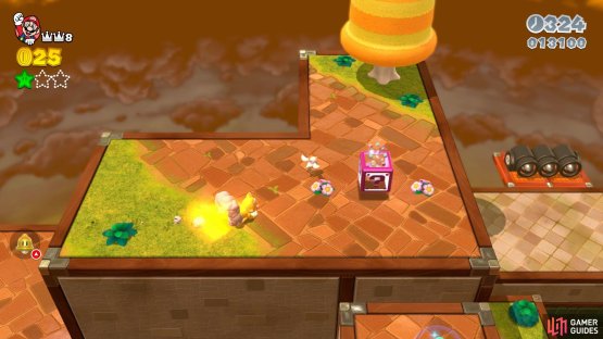 The second Green Star is earned from the bonus area through this Mystery Box